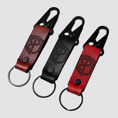 Born Primitive Leather Keychain (Oxblood)